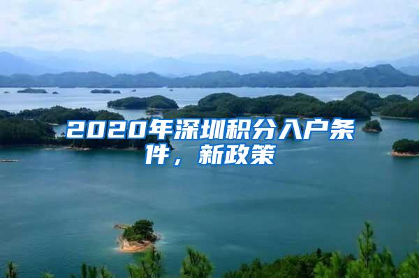 2020年深圳积分入户条件，新政策