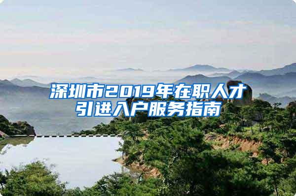 深圳市2019年在职人才引进入户服务指南