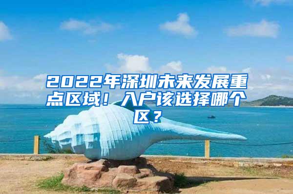 2022年深圳未来发展重点区域！入户该选择哪个区？