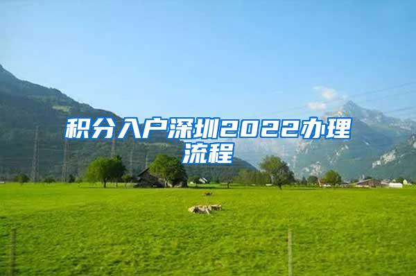 积分入户深圳2022办理流程