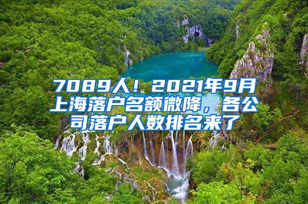 7089人！2021年9月上海落户名额微降，各公司落户人数排名来了