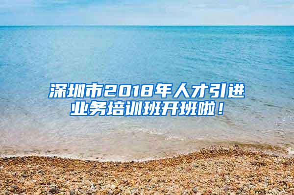 深圳市2018年人才引进业务培训班开班啦！