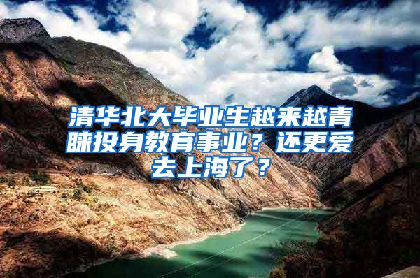 清华北大毕业生越来越青睐投身教育事业？还更爱去上海了？