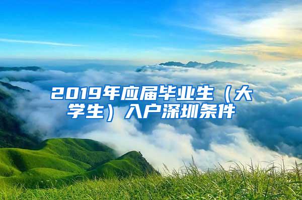 2019年应届毕业生（大学生）入户深圳条件