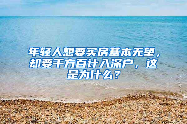 年轻人想要买房基本无望，却要千方百计入深户，这是为什么？