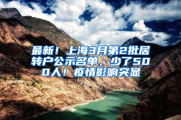 最新！上海3月第2批居转户公示名单，少了500人！疫情影响突显