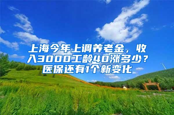 上海今年上调养老金，收入3000工龄40涨多少？医保还有1个新变化