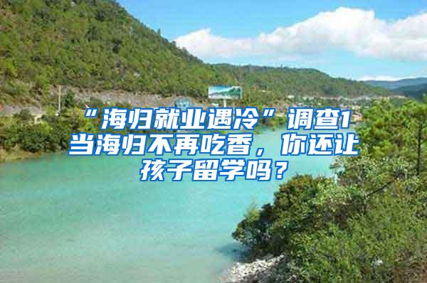 “海归就业遇冷”调查1 当海归不再吃香，你还让孩子留学吗？