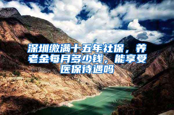 深圳缴满十五年社保，养老金每月多少钱，能享受医保待遇吗