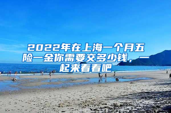 2022年在上海一个月五险一金你需要交多少钱，一起来看看吧