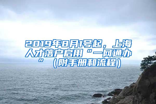 2019年8月1号起，上海人才落户启用“一网通办”（附手册和流程）