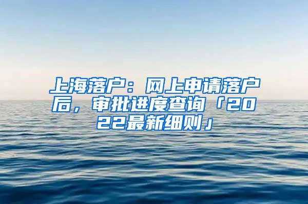 上海落户：网上申请落户后，审批进度查询「2022最新细则」