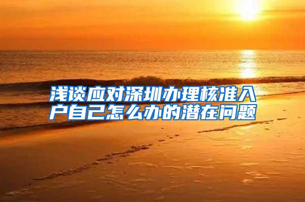 浅谈应对深圳办理核准入户自己怎么办的潜在问题