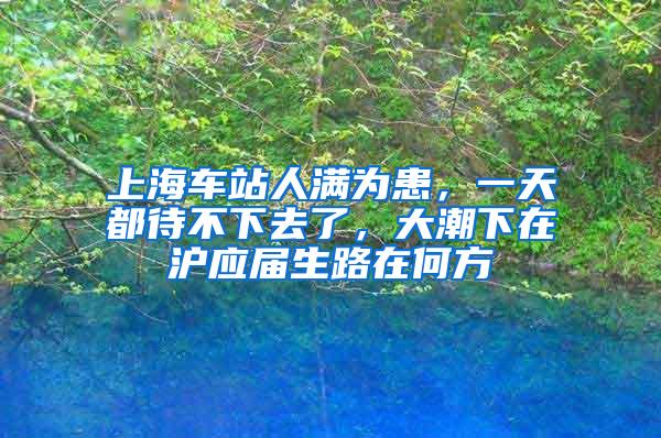 上海车站人满为患，一天都待不下去了，大潮下在沪应届生路在何方