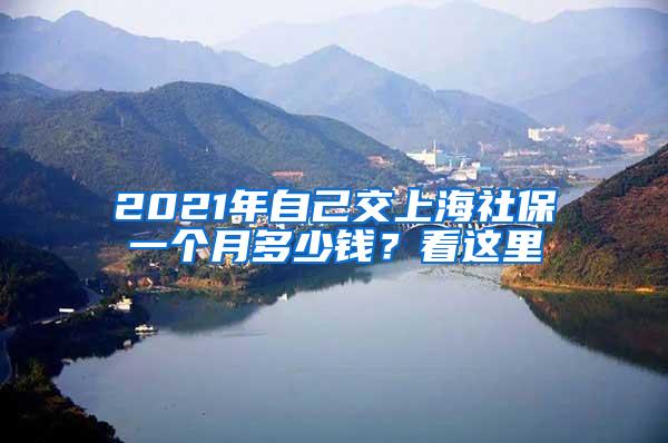 2021年自己交上海社保一个月多少钱？看这里