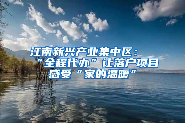 江南新兴产业集中区：“全程代办”让落户项目感受“家的温暖”