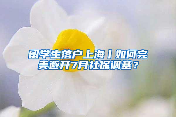 留学生落户上海丨如何完美避开7月社保调基？