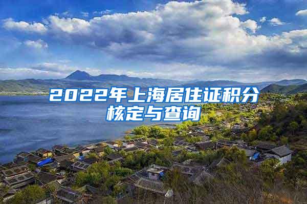 2022年上海居住证积分核定与查询