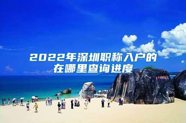 2022年深圳职称入户的在哪里查询进度