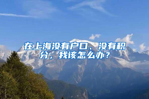 在上海没有户口、没有积分，我该怎么办？