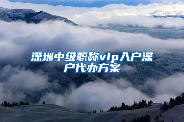 深圳中级职称vip入户深户代办方案