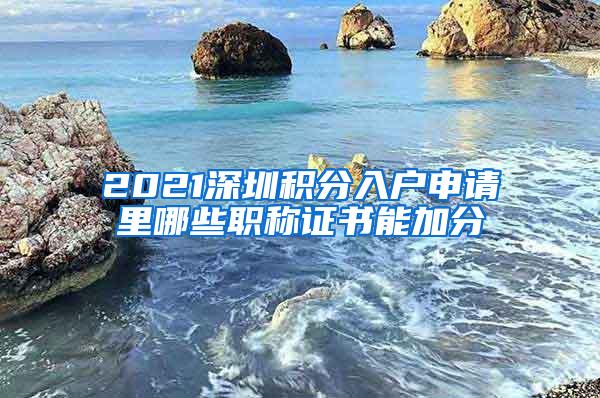 2021深圳积分入户申请里哪些职称证书能加分