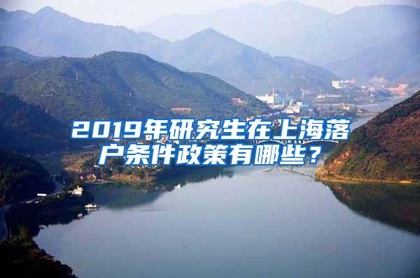 2019年研究生在上海落户条件政策有哪些？