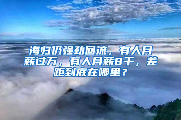 海归仍强劲回流，有人月薪过万，有人月薪8千，差距到底在哪里？