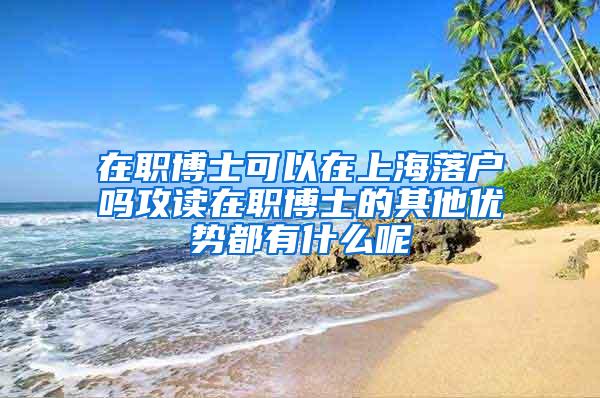 在职博士可以在上海落户吗攻读在职博士的其他优势都有什么呢