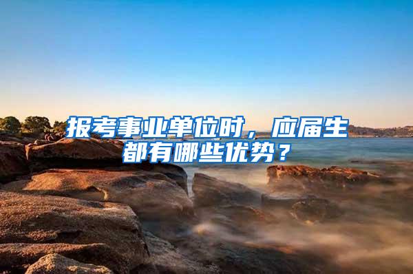 报考事业单位时，应届生都有哪些优势？