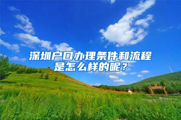 深圳户口办理条件和流程是怎么样的呢？