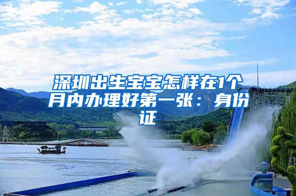 深圳出生宝宝怎样在1个月内办理好第一张：身份证