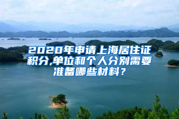 2020年申请上海居住证积分,单位和个人分别需要准备哪些材料？