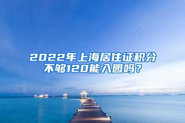 2022年上海居住证积分不够120能入园吗？