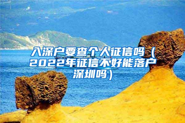 入深户要查个人征信吗（2022年征信不好能落户深圳吗）