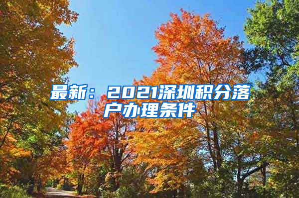 最新：2021深圳积分落户办理条件