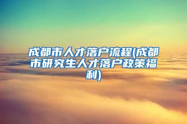 成都市人才落户流程(成都市研究生人才落户政策福利)