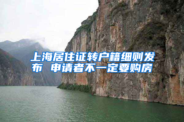 上海居住证转户籍细则发布 申请者不一定要购房