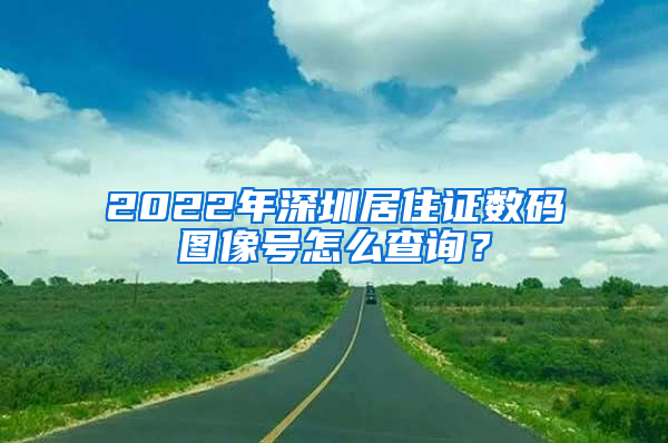 2022年深圳居住证数码图像号怎么查询？