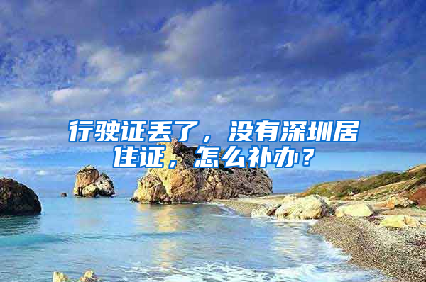 行驶证丢了，没有深圳居住证，怎么补办？