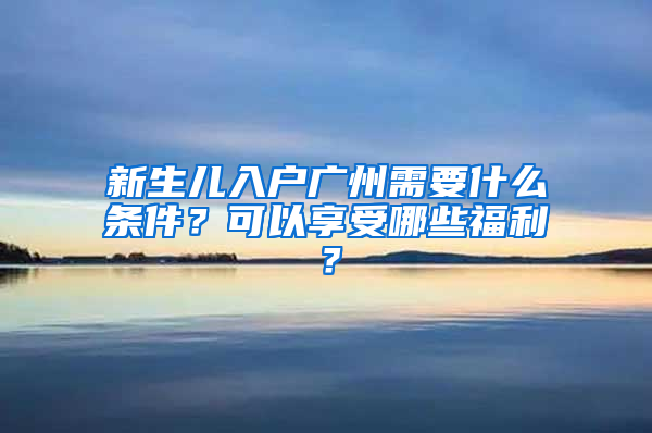 新生儿入户广州需要什么条件？可以享受哪些福利？