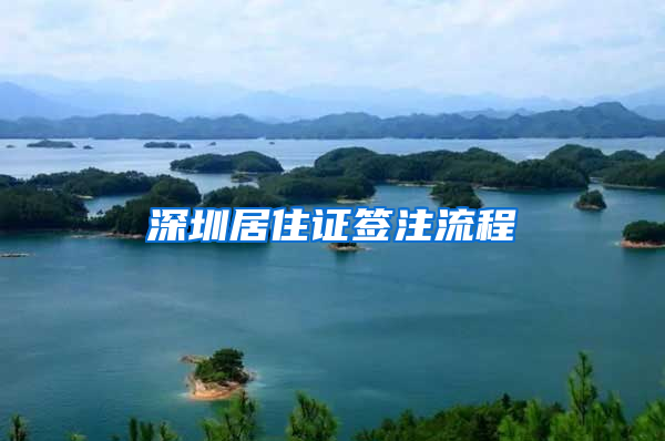 深圳居住证签注流程