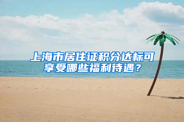 上海市居住证积分达标可享受哪些福利待遇？