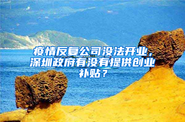 疫情反复公司没法开业，深圳政府有没有提供创业补贴？