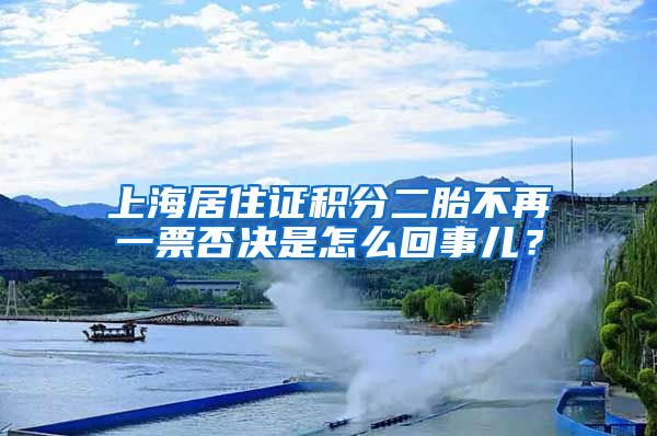 上海居住证积分二胎不再一票否决是怎么回事儿？