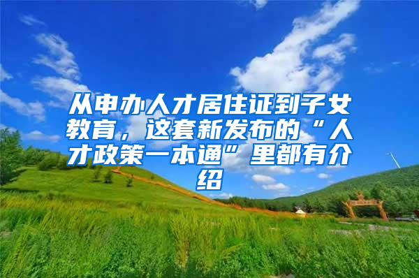 从申办人才居住证到子女教育，这套新发布的“人才政策一本通”里都有介绍