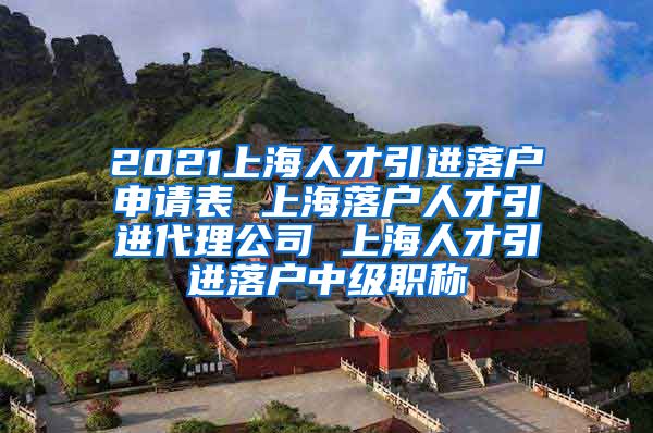 2021上海人才引进落户申请表 上海落户人才引进代理公司 上海人才引进落户中级职称