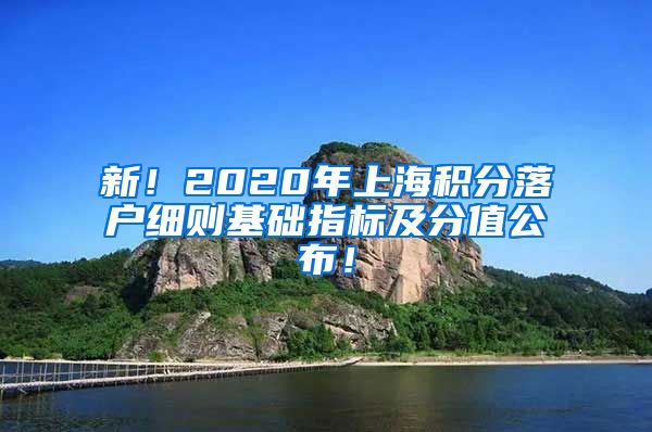 新！2020年上海积分落户细则基础指标及分值公布！