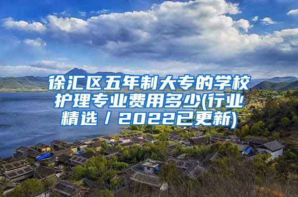 徐汇区五年制大专的学校护理专业费用多少(行业精选／2022已更新)