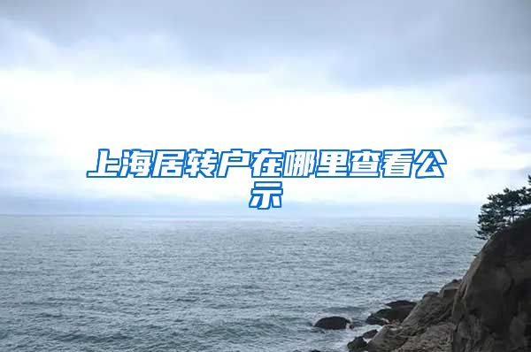 上海居转户在哪里查看公示